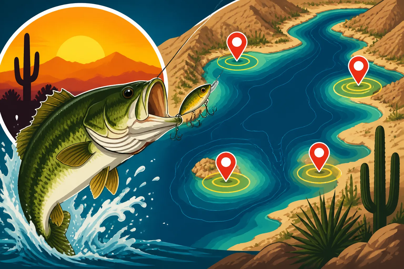Best Bass Spots at Lake Pleasant