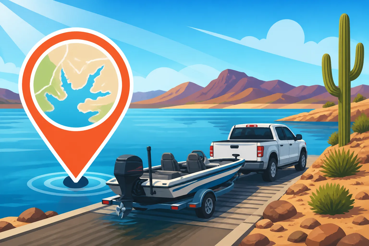 Boat Ramp Locations at Lake Pleasant