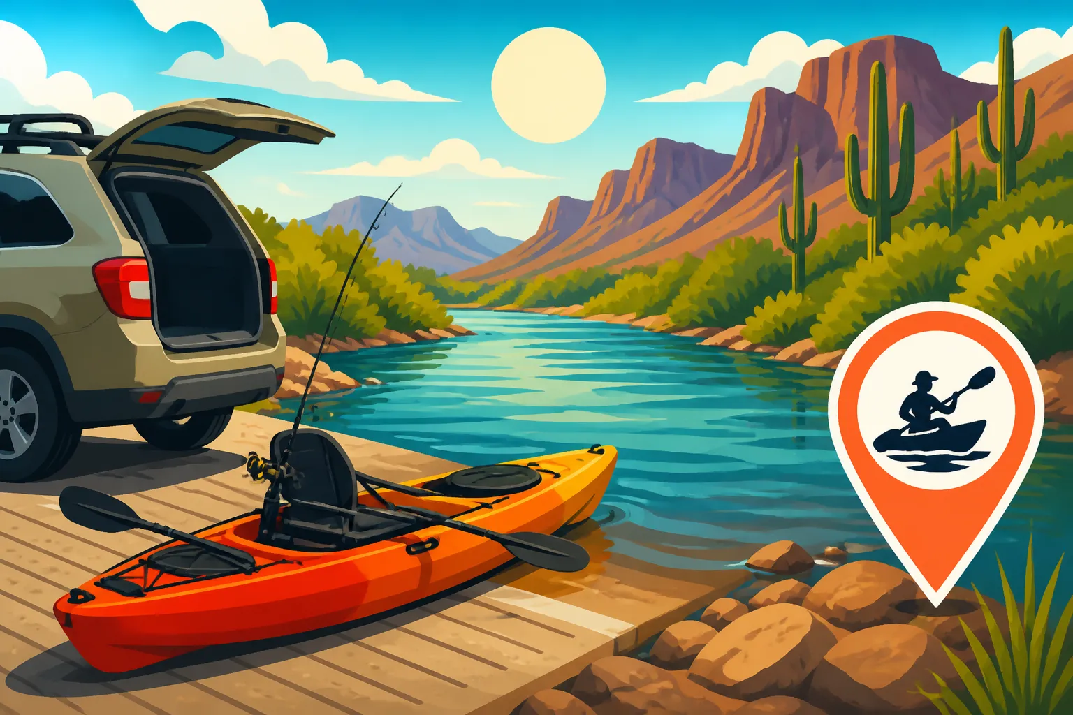 Kayak Launch Points on the Salt River
