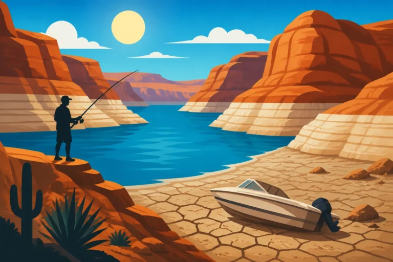 Drought Water Levels at Lake Powell