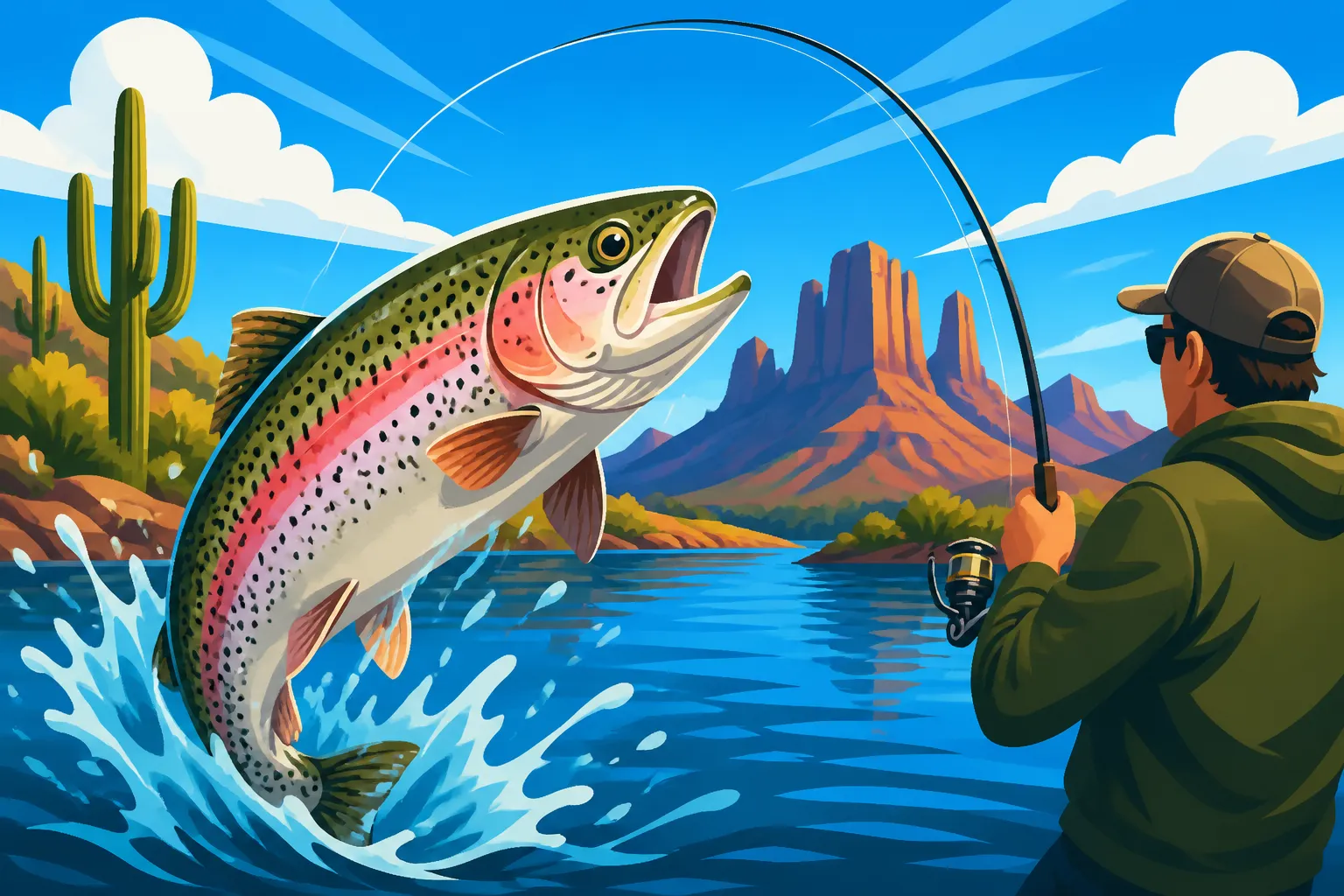 Rainbow Trout Fishing at Big Lake