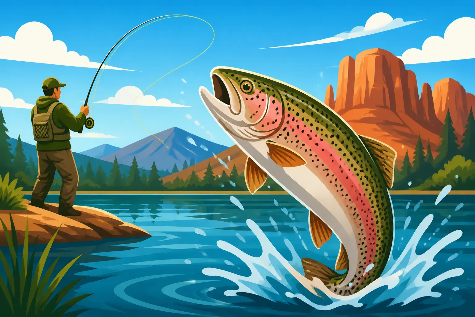 Rainbow Trout Fishing at Show Low Lake