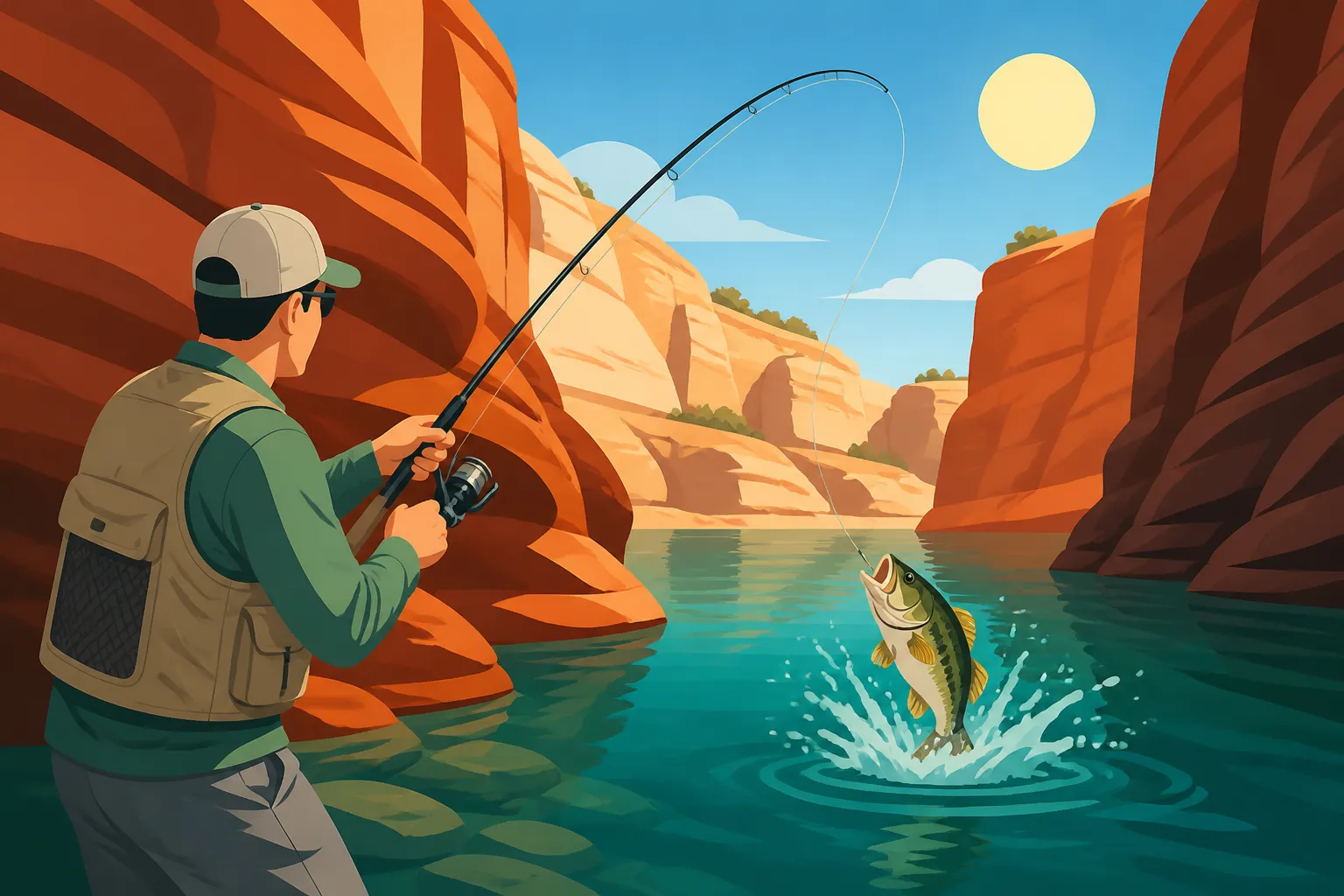 Side Canyon Fishing Spots at Lake Powell
