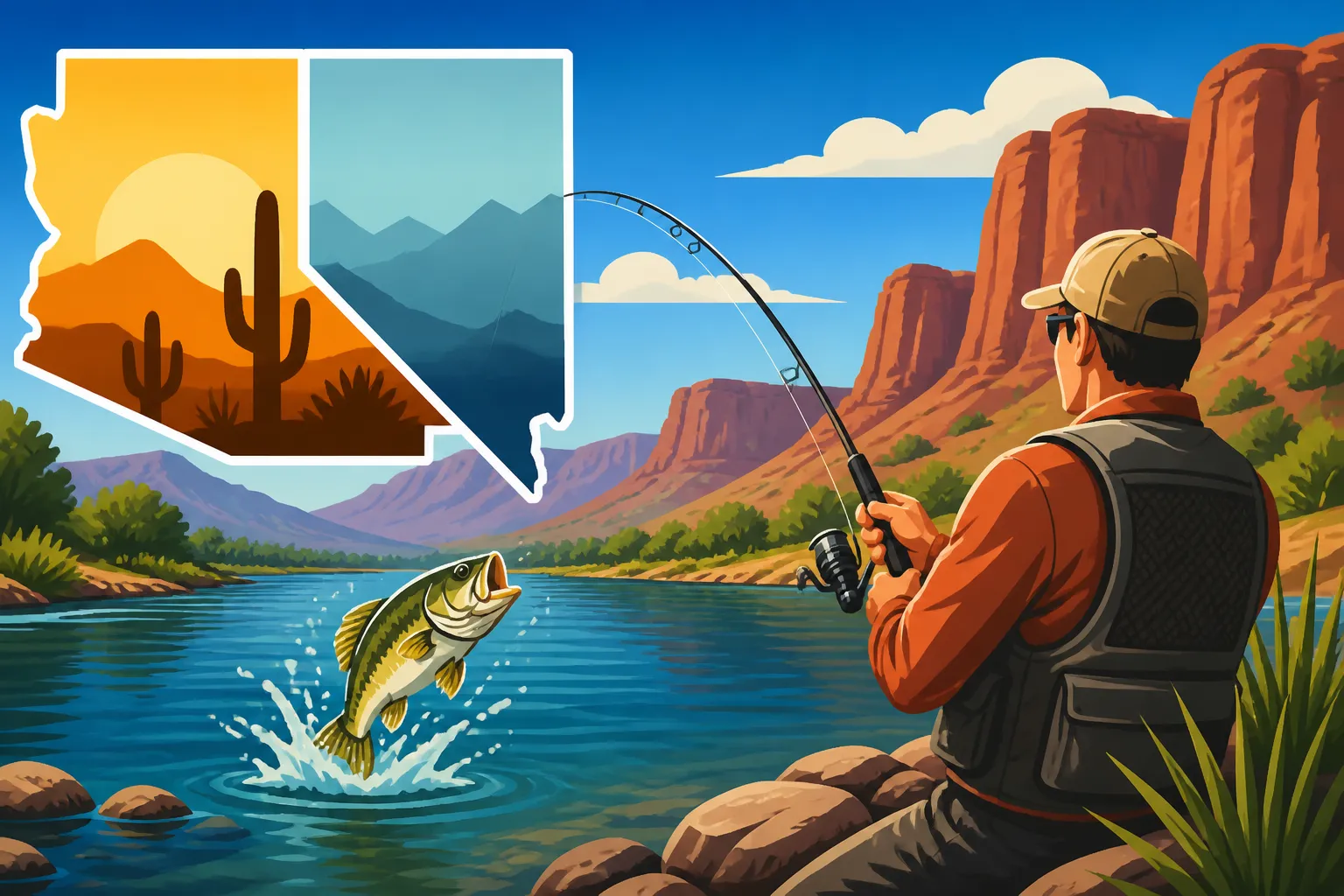 Fishing Near the Nevada Border on the Colorado River