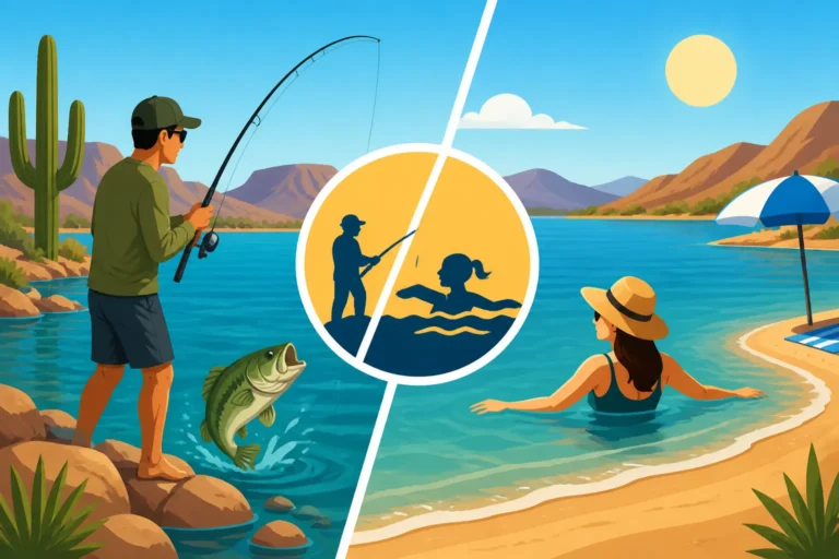 Can You Swim and Fish at the Same Beach at Lake Pleasant?