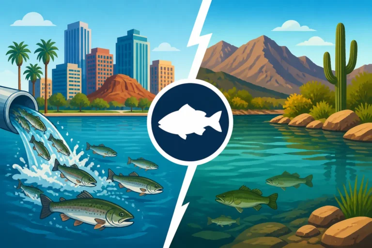 Are Urban Lakes in Phoenix Stocked More Than Rural Lakes?