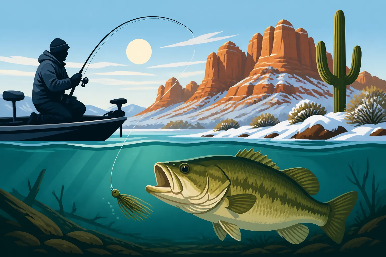 Winter Bass Fishing Tactics in Arizona