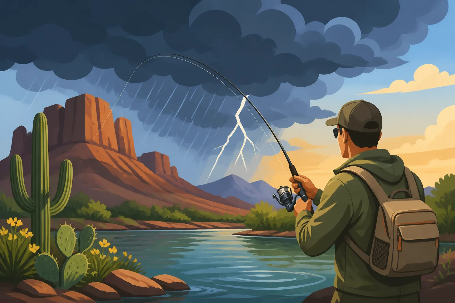 How to Fish During Arizona's Monsoon Season