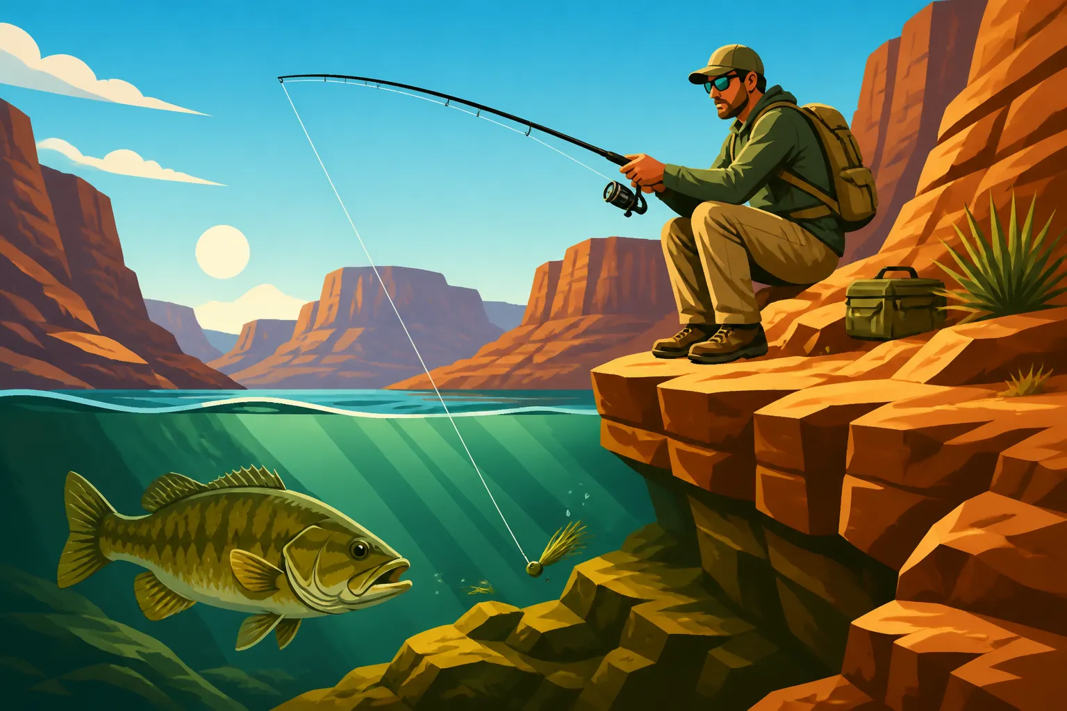 Canyon Ledge Fishing Techniques