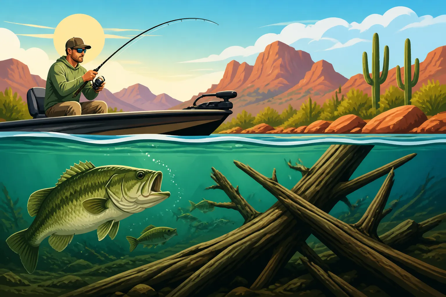 Fishing Around Submerged Timber