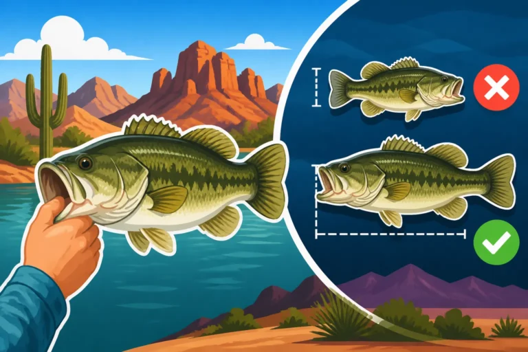 Bass Size Limit at Arizona Community Fishing Lakes