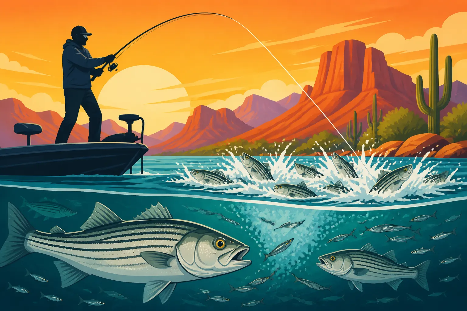 How to Fish During a Striper Boil