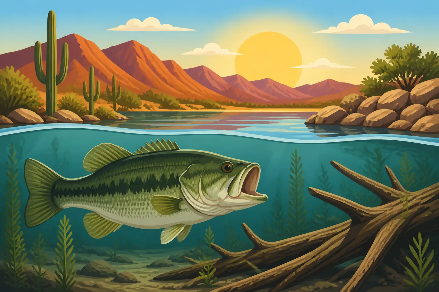 Largemouth Bass Habitat in Arizona Lakes