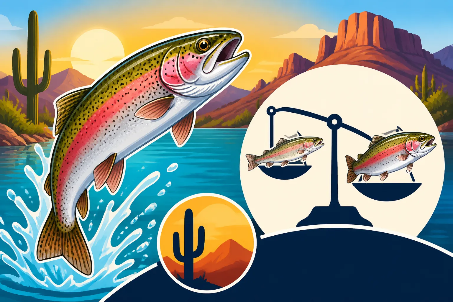 Rainbow Trout Average Weight at Stocked Lakes
