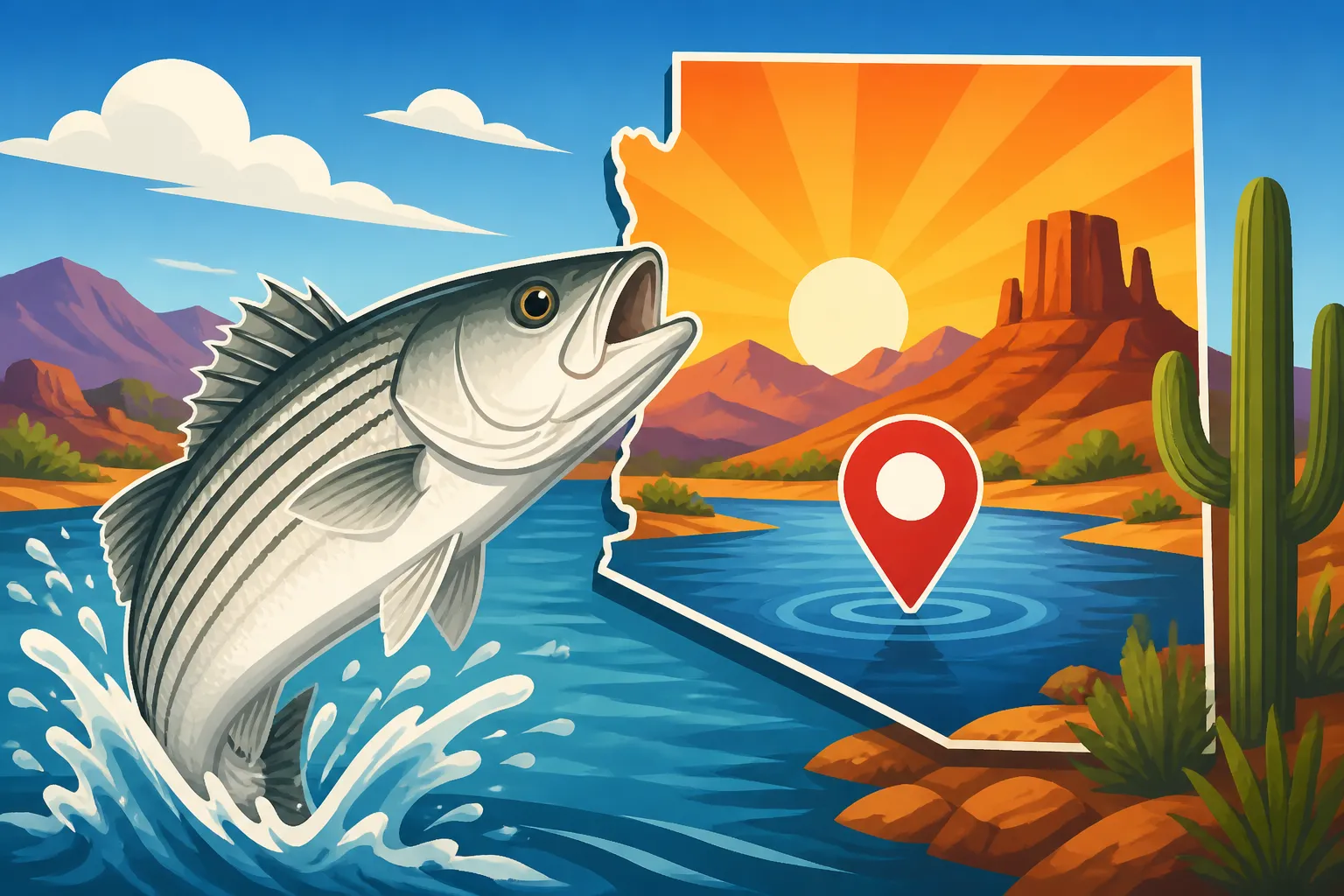 Where Striped Bass Were First Stocked in Arizona