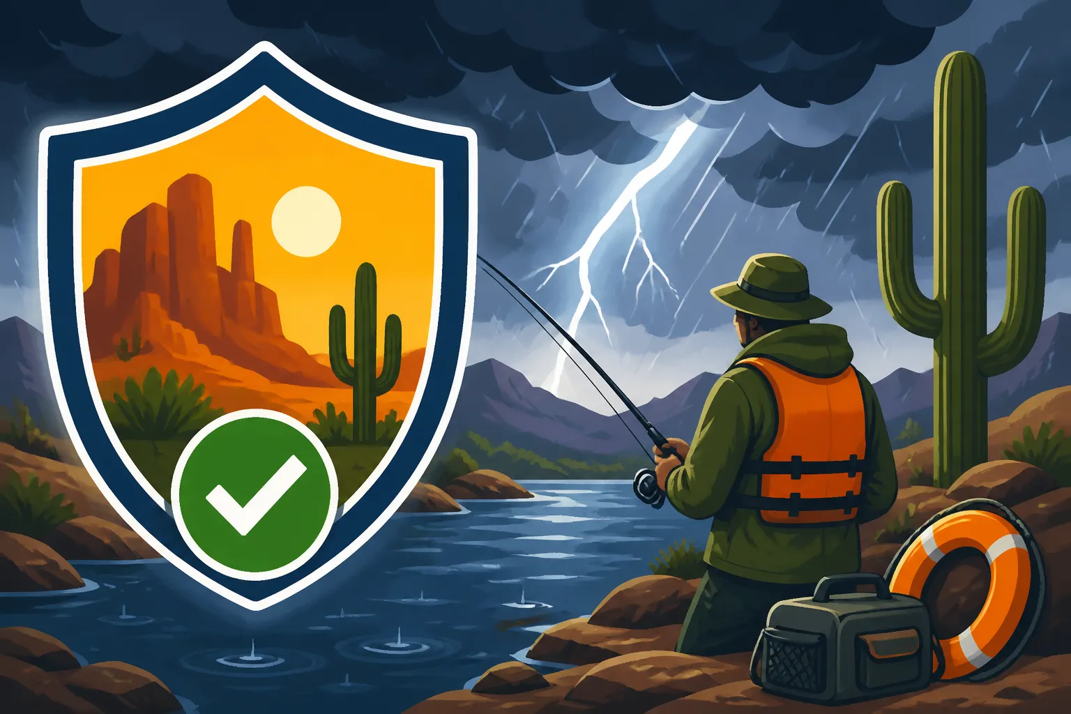 How to Fish Safely During Monsoon Storms in Arizona