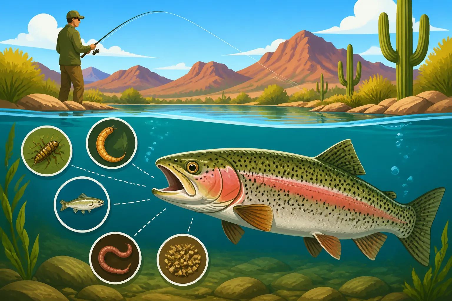 What Rainbow Trout Eat in Stocked Ponds