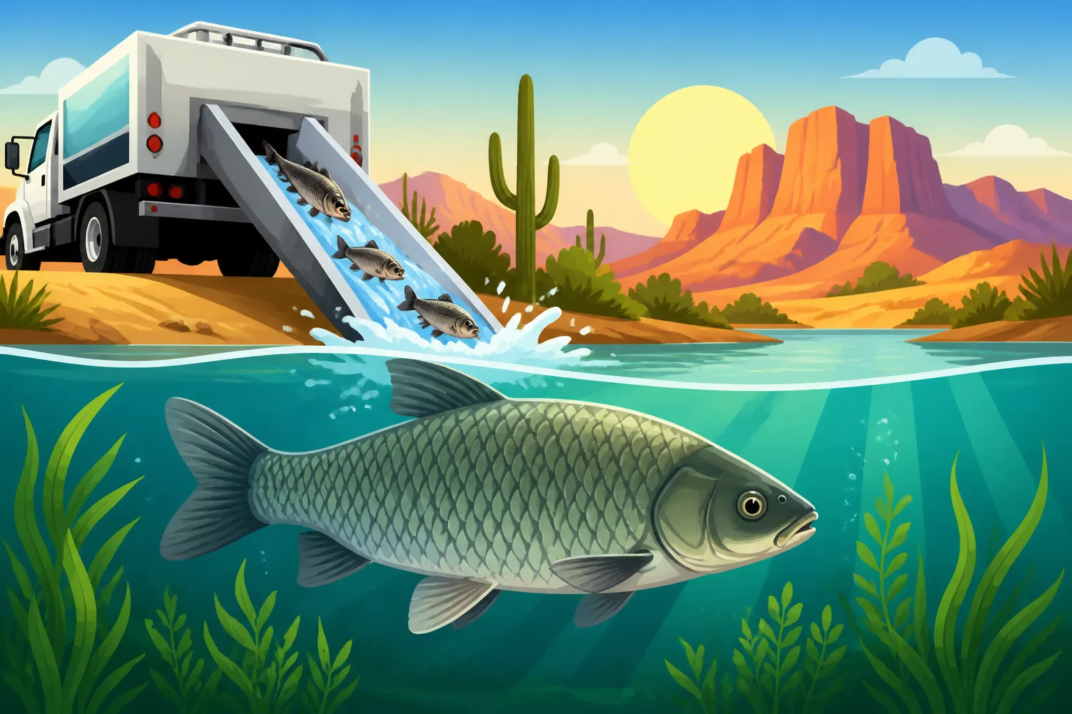 Grass Carp Stocking Purpose in Arizona Lakes