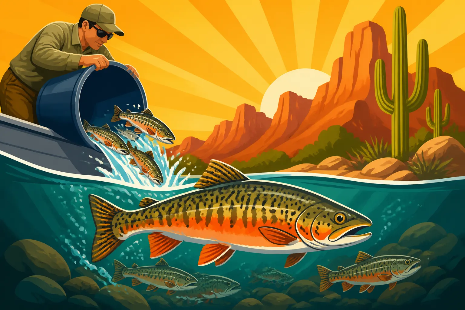 Tiger Trout Stocking in Arizona