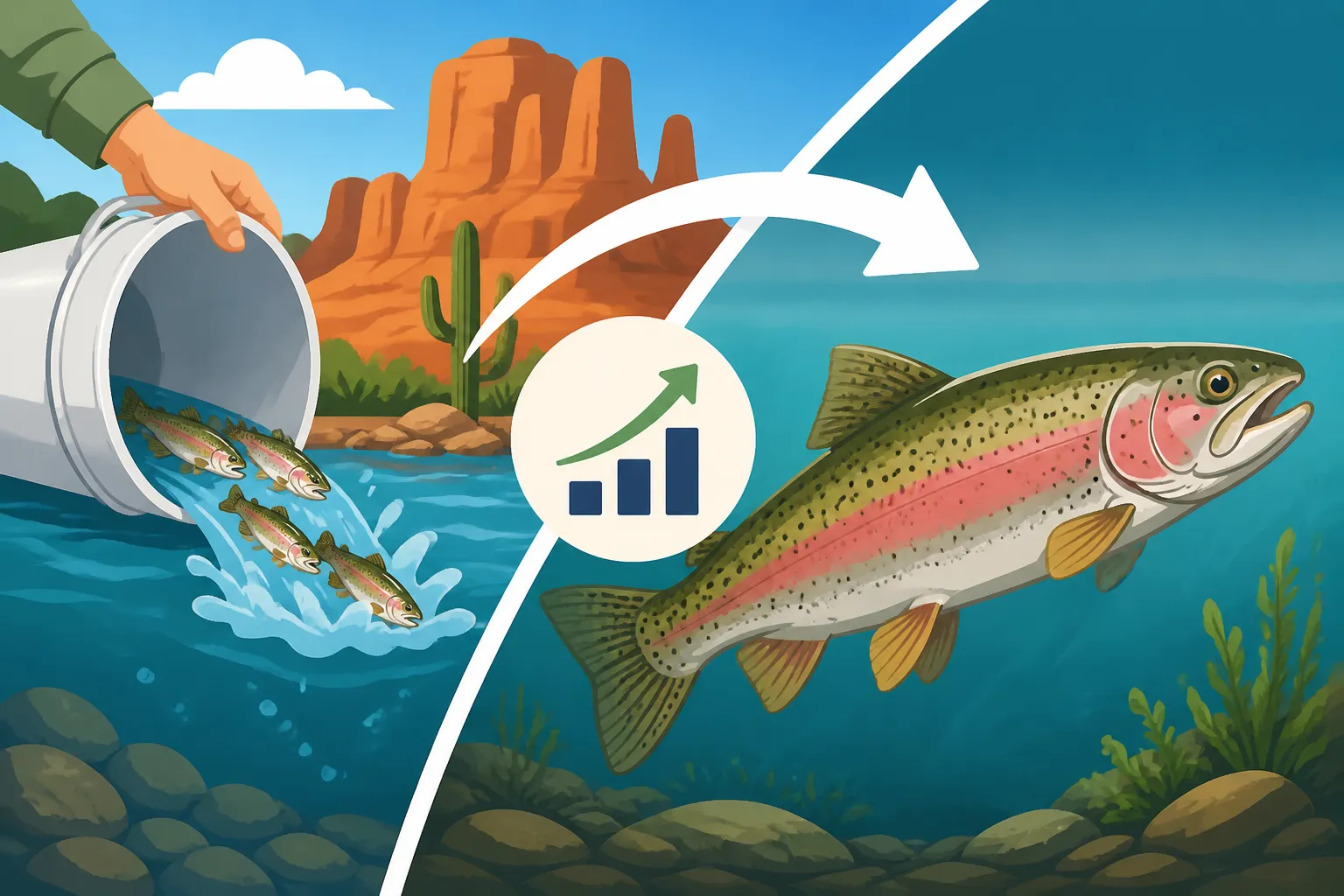 Growth Rate of Trout After Stocking