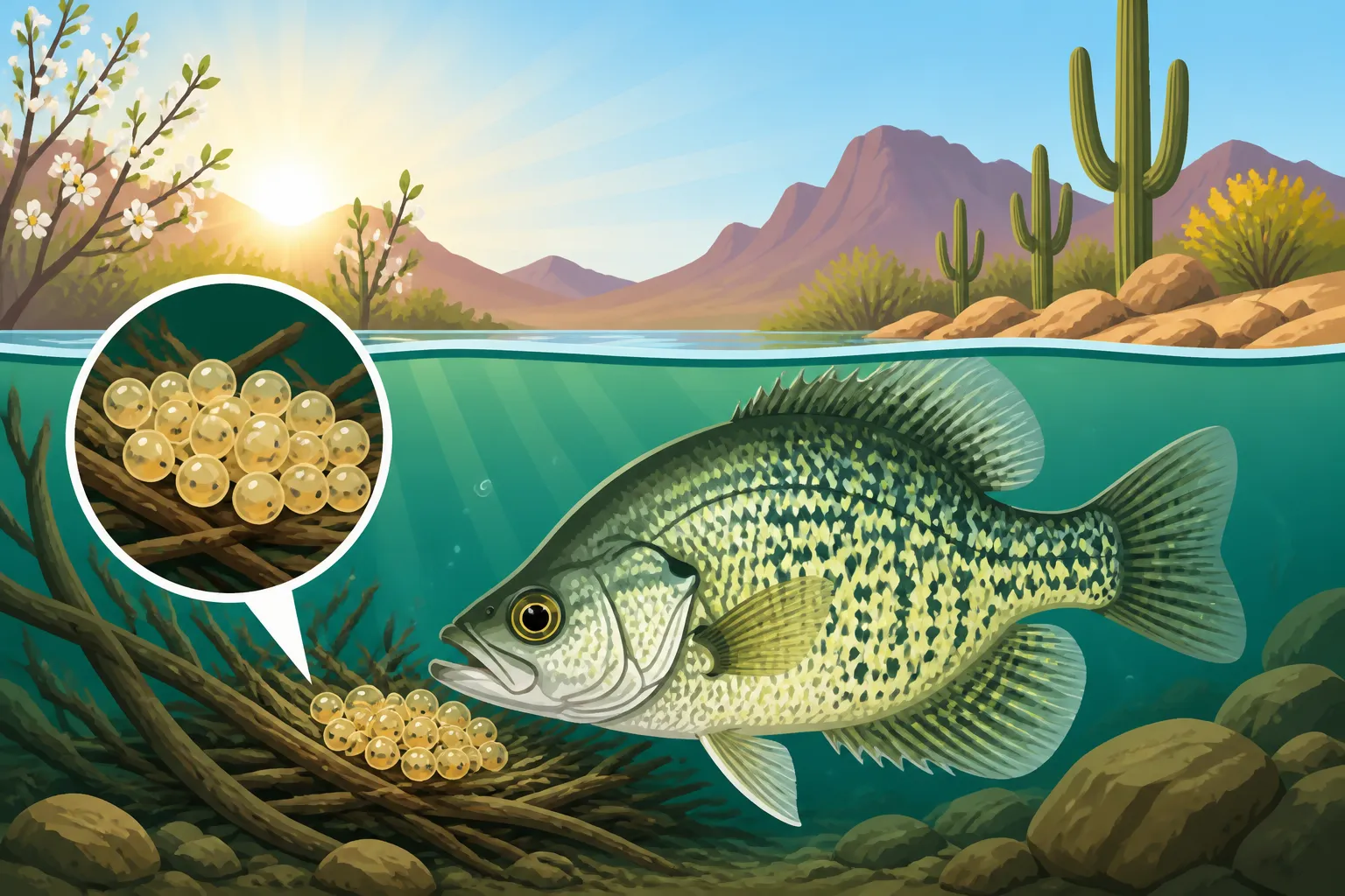 Spawning Behavior of Crappie in Spring