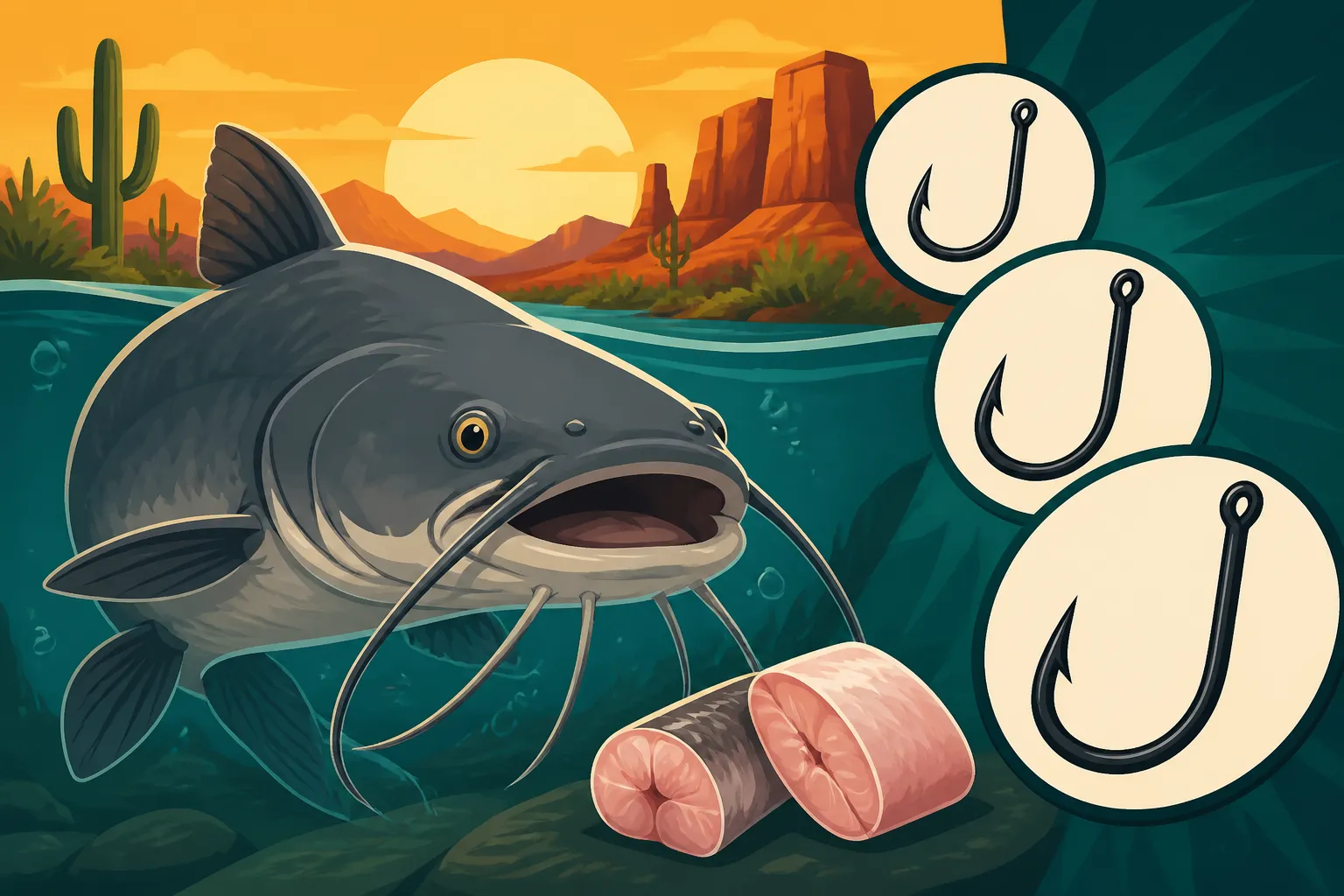 Best Hook Size for Catfish Bait