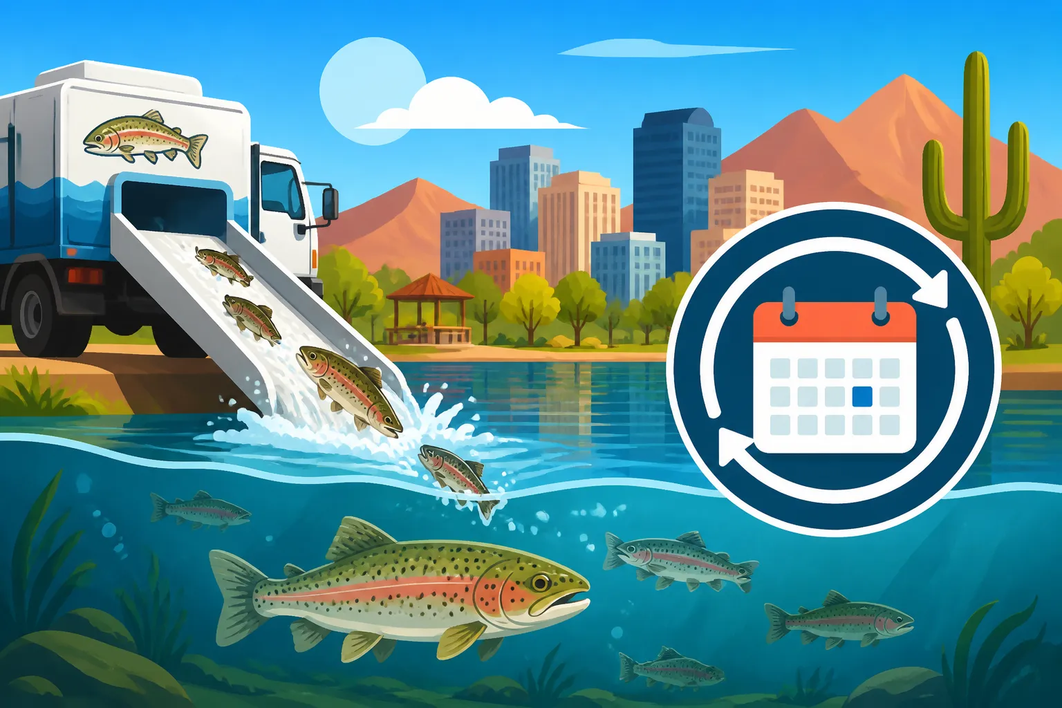 Trout Stocking Frequency at Urban Lakes in Arizona