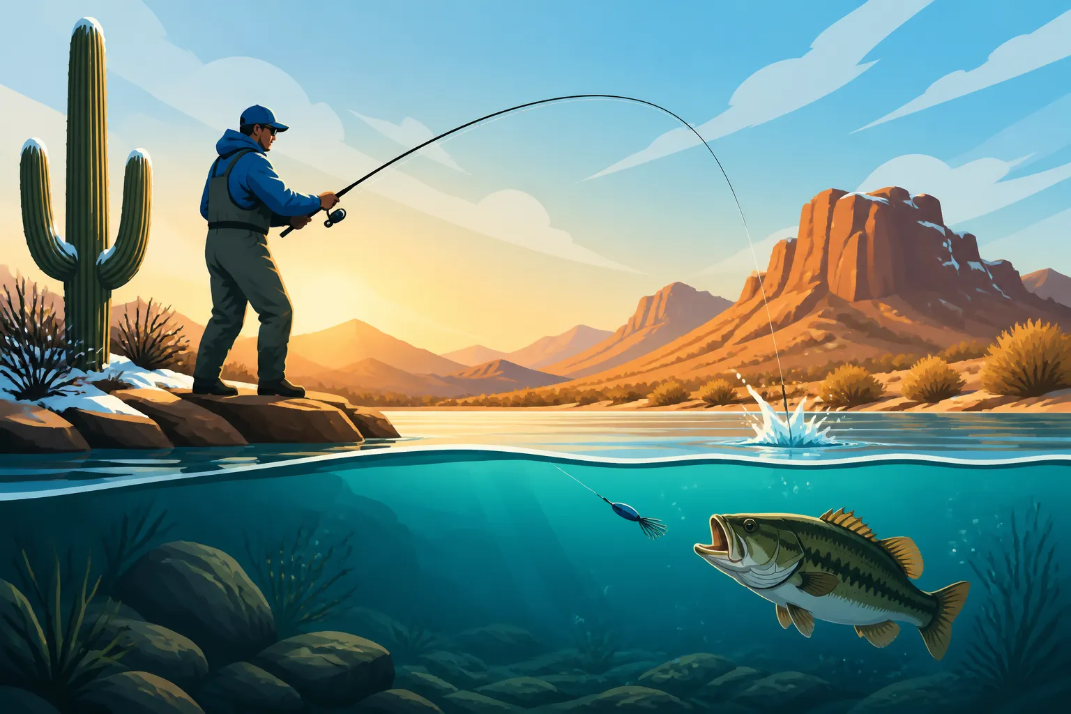 Winter Fishing Strategy for Desert Lakes