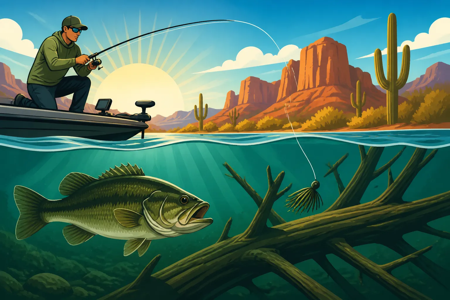 How to Fish Submerged Timber for Bass